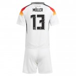 Günstige Fußballtrikots Deutschland Muller 13 Kinder Heimtrikot EURO 2024 Kurzarm